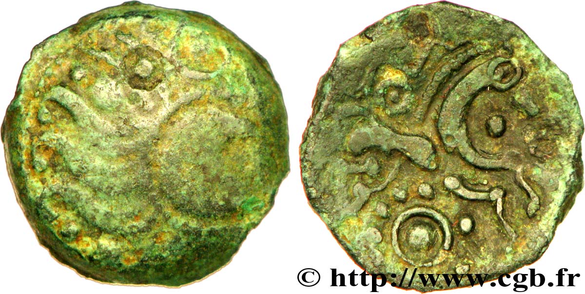 GALLIEN - AULERCI EBUROVICES (Region die Évreux) Bronze au cheval fS/SS