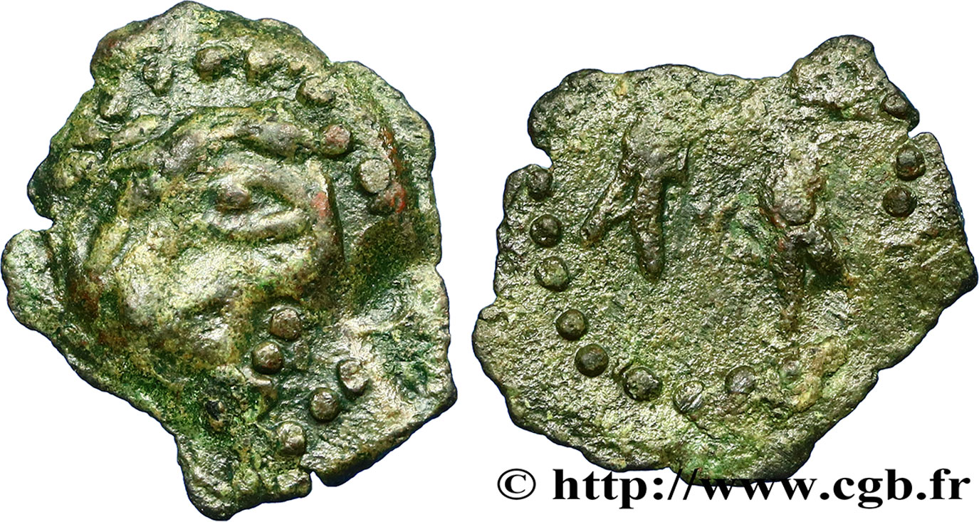 GALLIEN - BELGICA - BELLOVACI (Region die Beauvais) Bronze aux oiseaux, “type de Vendeuil-Caply” SS/fSS