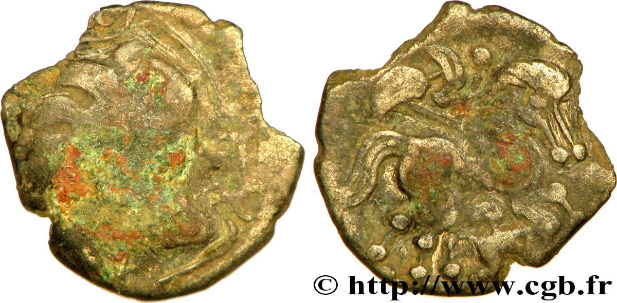 NAMNETES (Area of Nantes) Drachme d’argent à l hippophore VF