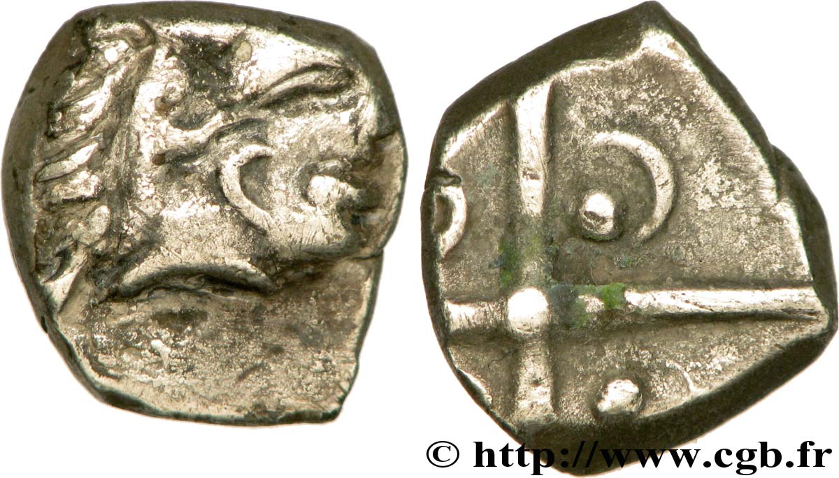GALLIA - SOUTH WESTERN GAUL - PETROCORES / NITIOBROGES, Unspecified Drachme “au style flamboyant” (?), S. 363 XF