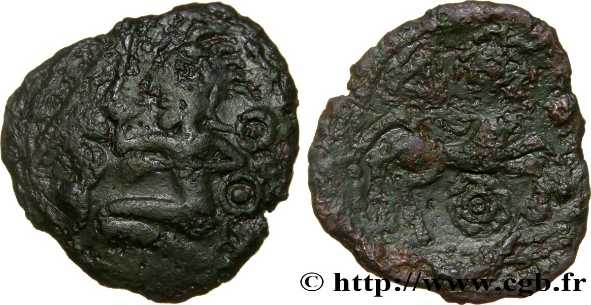 GALLIA - BELGICA - BELLOVACI (Regione di Beauvais) Bronze à l’archer agenouillé et au petit cheval q.BB