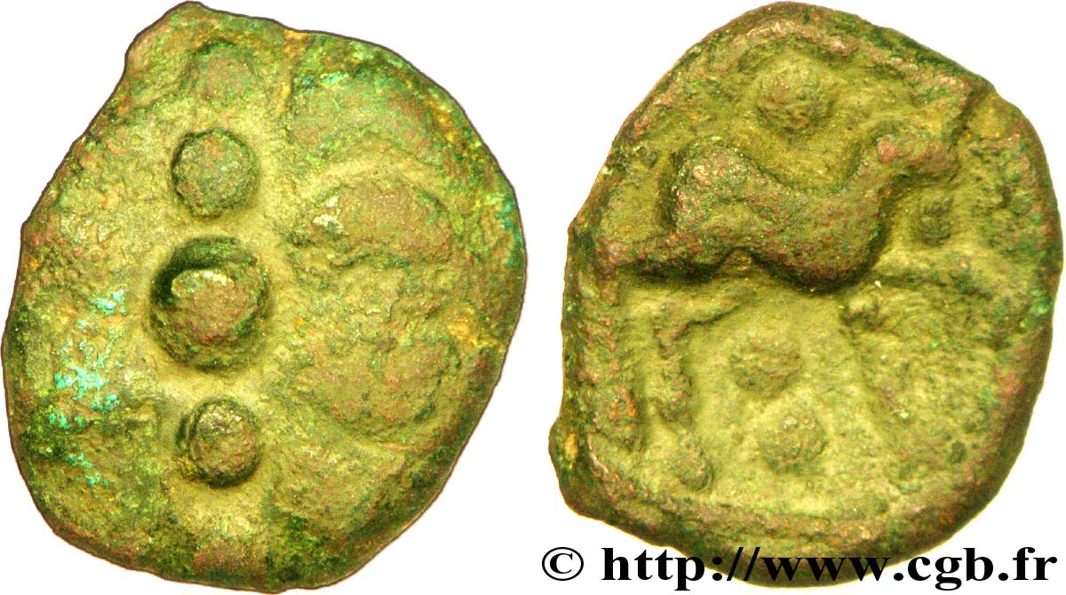 GALLIA BELGICA - NERVII (Belgica) Bronze au rameau, VARTICE O MB/q.BB