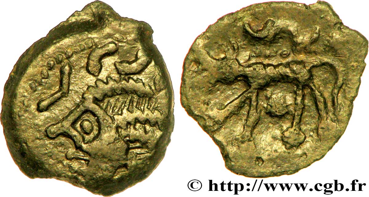 CARNUTES (Région de la Beauce) Bronze au loup, tête à gauche TTB+/TB+