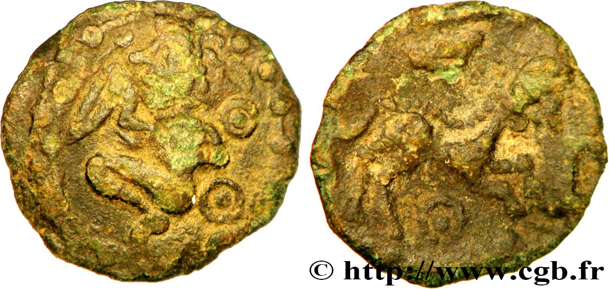 GALLIEN - BELGICA - BELLOVACI (Region die Beauvais) Bronze à l’archer agenouillé S