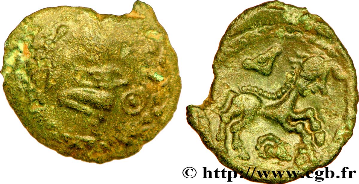 GALLIA - BELGICA - BELLOVACI (Región de Beauvais) Bronze à l’archer agenouillé BC/MBC