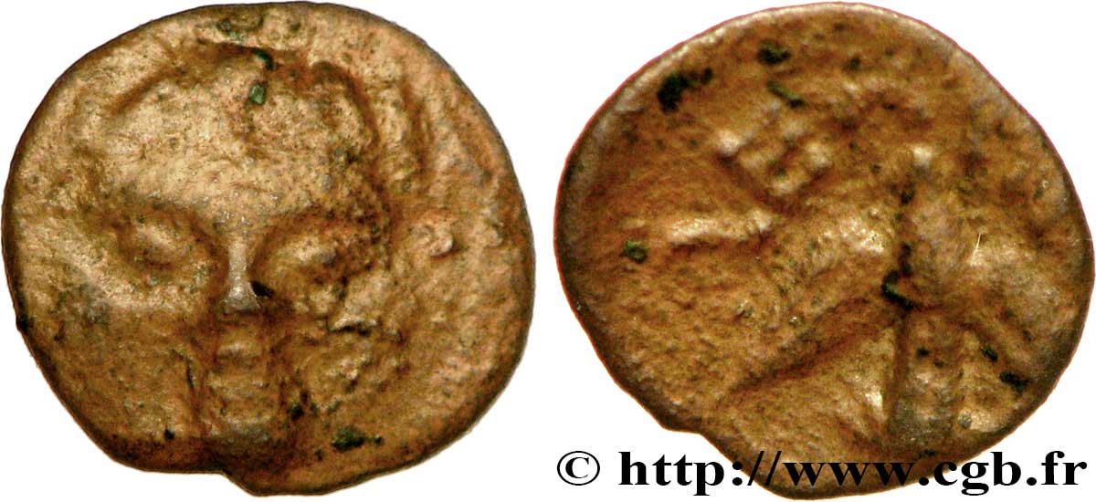 SEGUSIAVI / ÆDUI, Unbekannt (Region die Feurs (Forez) / Mont-Beuvray)
 Bronze SECISV à la tête de face SS