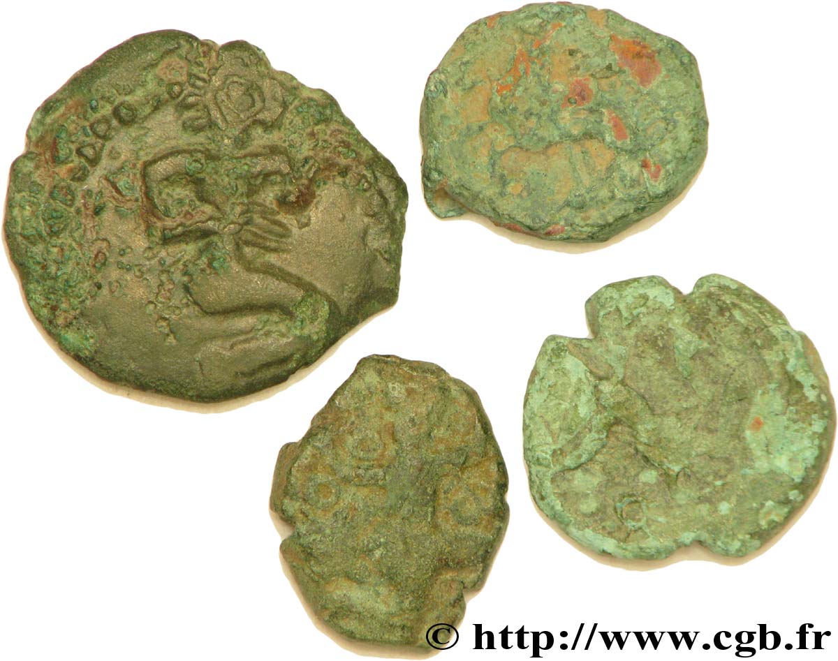 GALLIA BELGICA - BELLOVACI (Area of Beauvais) Lot de 4 bronzes au personnage courant lot