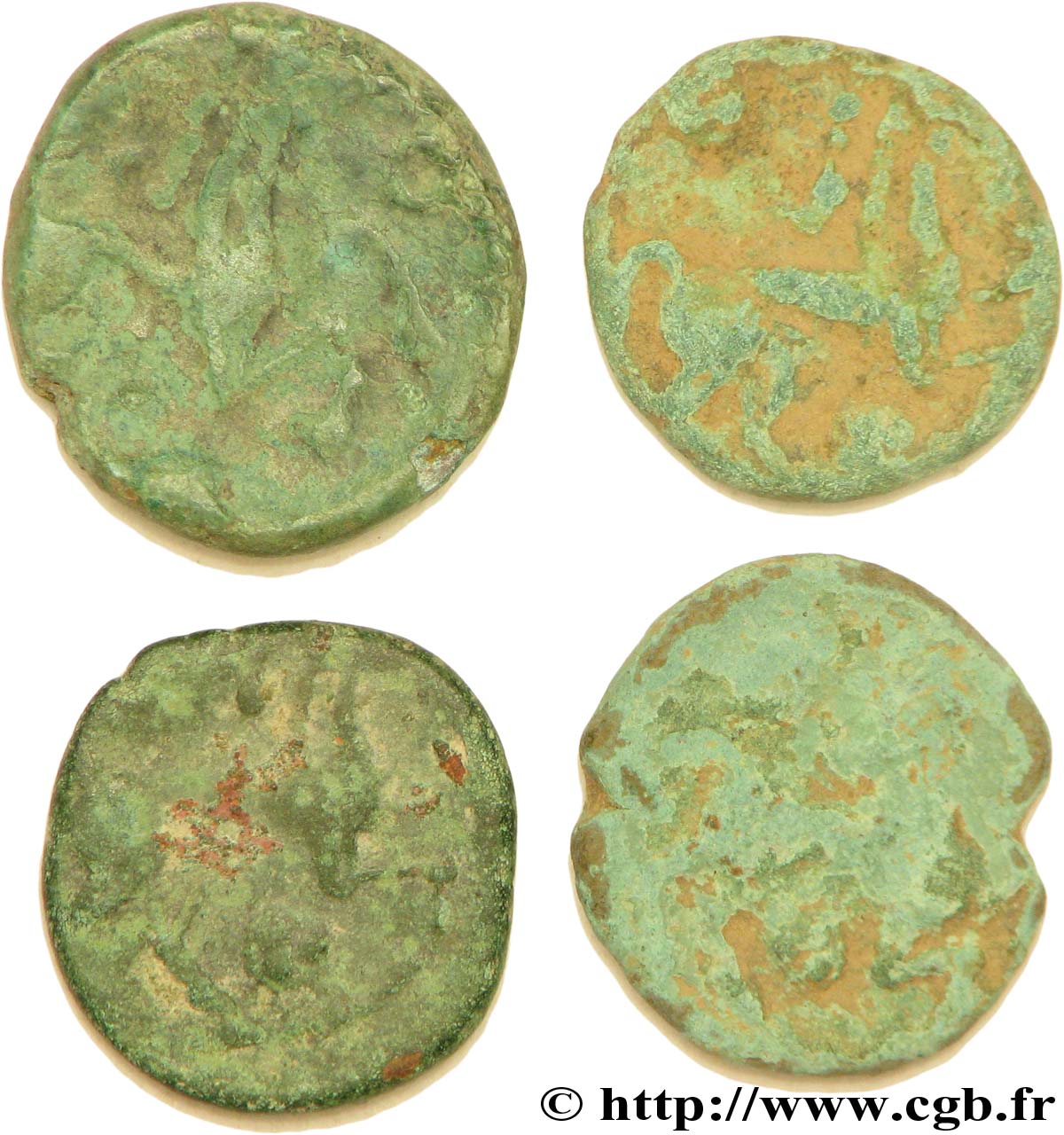 GALLIA - BELGICA - BELLOVACI (Regione di Beauvais) Lot de 4 bronzes au personnage courant lotto