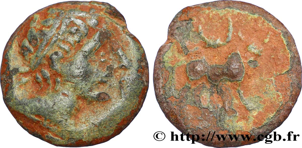 HISPANIA - IBERICO - CASTULO/KASTILO (Province of Jaen/Calzona) Demi unité de bronze ou semis, (PB, Æ 19) VF/VF