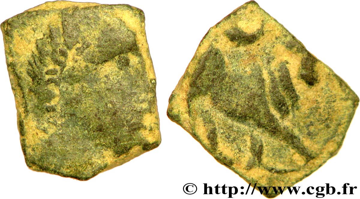 HISPANIA - IBERICO - CASTULO/KASTILO (Province of Jaen/Calzona) Demi unité de bronze ou semis, (PB, Æ 19) VF/VF