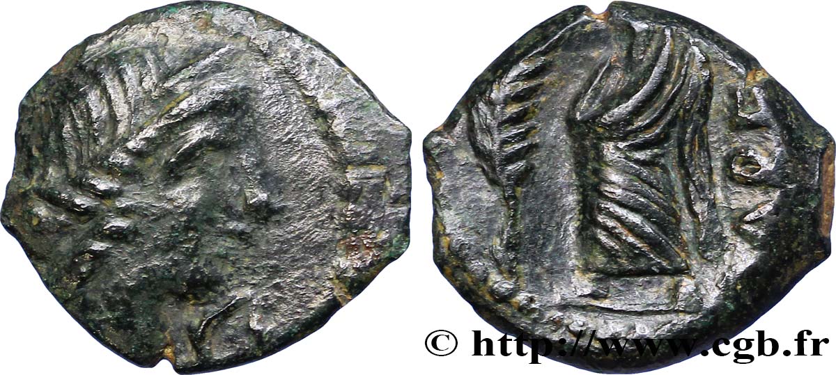 GALLIEN - SÜDWESTGALLIEN - VOLCÆ ARECOMICI (Region die Nîmes) Bronze au Démos, VOLCAE AREC SS/fVZ