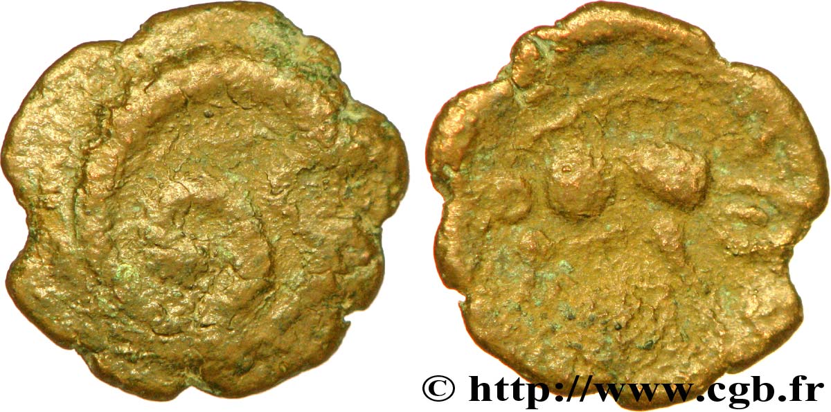 GALLIA - CALETI (Area of Pays de Caux) Bronze au monstre enroulé VF