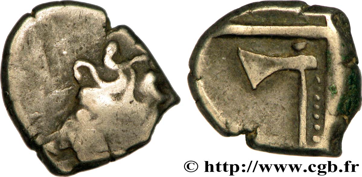 GALLIA - SOUTH WESTERN GAUL - PETROCORES / NITIOBROGES, Unspecified Drachme “au style flamboyant”, S. 195 VF/XF