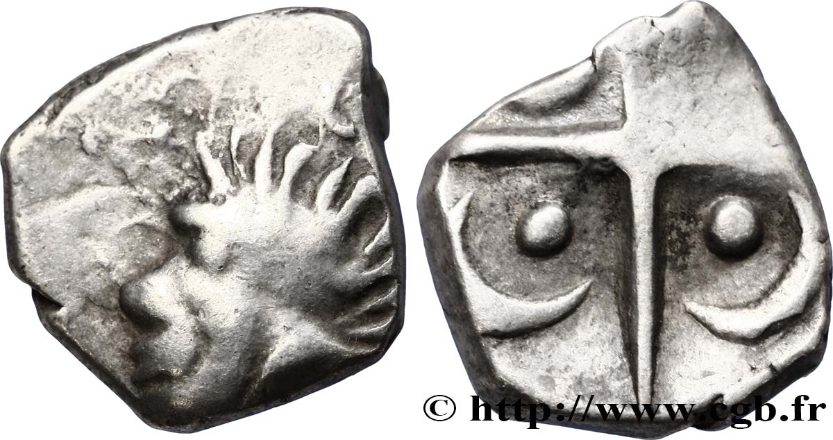 GALLIA - SUDOESTE DE LA GALLIA - TOLOSATES (Región de Vieja-Tolosa) Drachme “à la tête négroïde”, S. 75 BC+/MBC