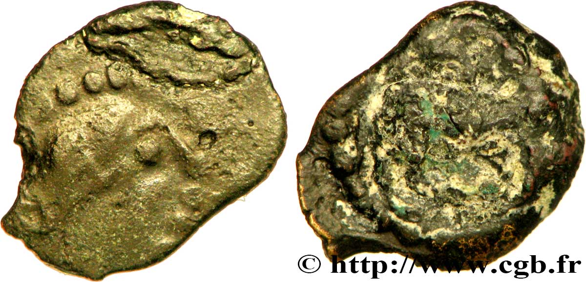 BITURIGES CUBI / WESTERN CENTER, UNSPECIFIED Bronze au cheval, BN. 4298 VF/F