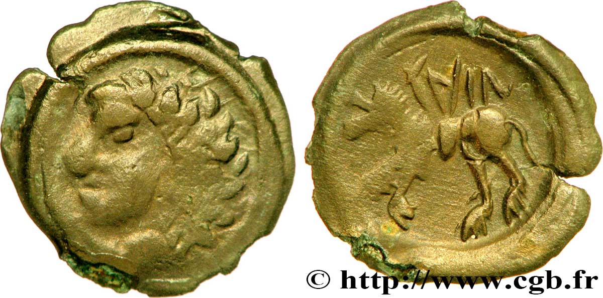 DUROCASSES (Région de Dreux) Bronze SNIA au loup TB+/TTB+