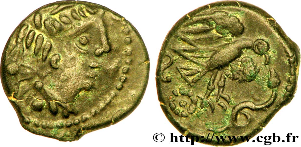 GALLIA - CARNUTES (Beauce area) Bronze “à l’aigle et au serpent” XF/AU