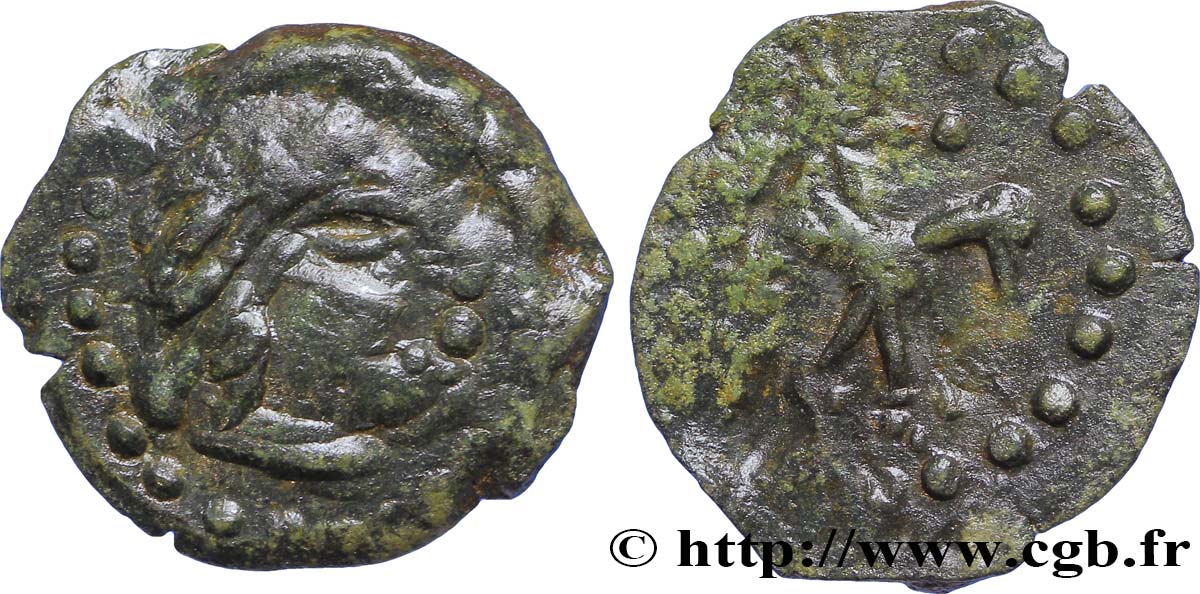 GALLIA - BELGICA - BELLOVACI (Región de Beauvais) Bronze à l oiseau, “type de Vendeuil-Caply” EBC