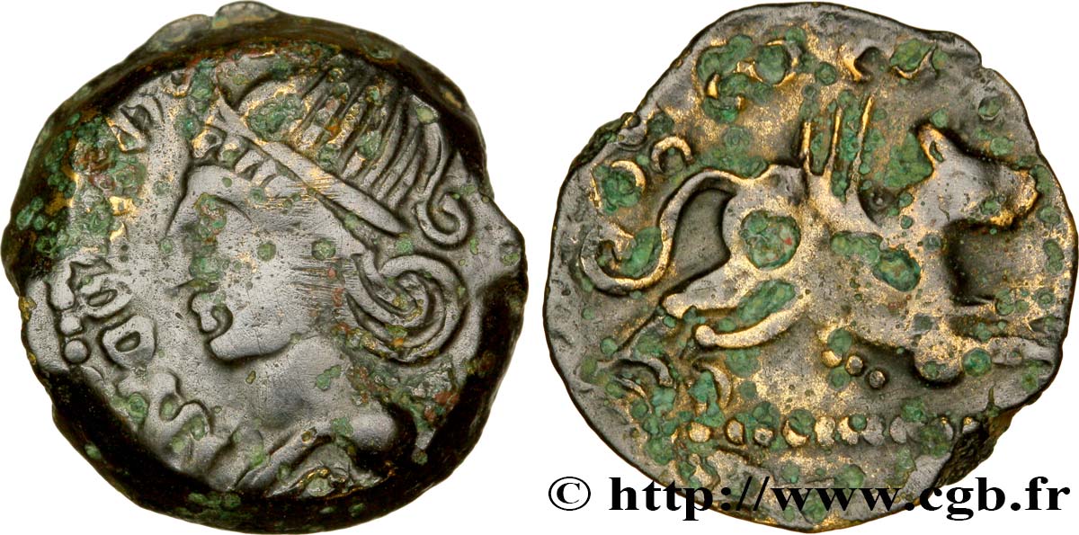 GALLIEN - BELGICA - MELDI (Region die Meaux) Bronze ROVECA ARCANTODAN, classe Ia fSS