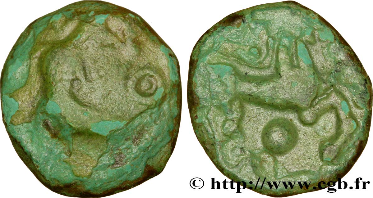 GALLIA - BELGICA - BELLOVACI (Regione di Beauvais) Bronze au personnage courant q.MB/MB