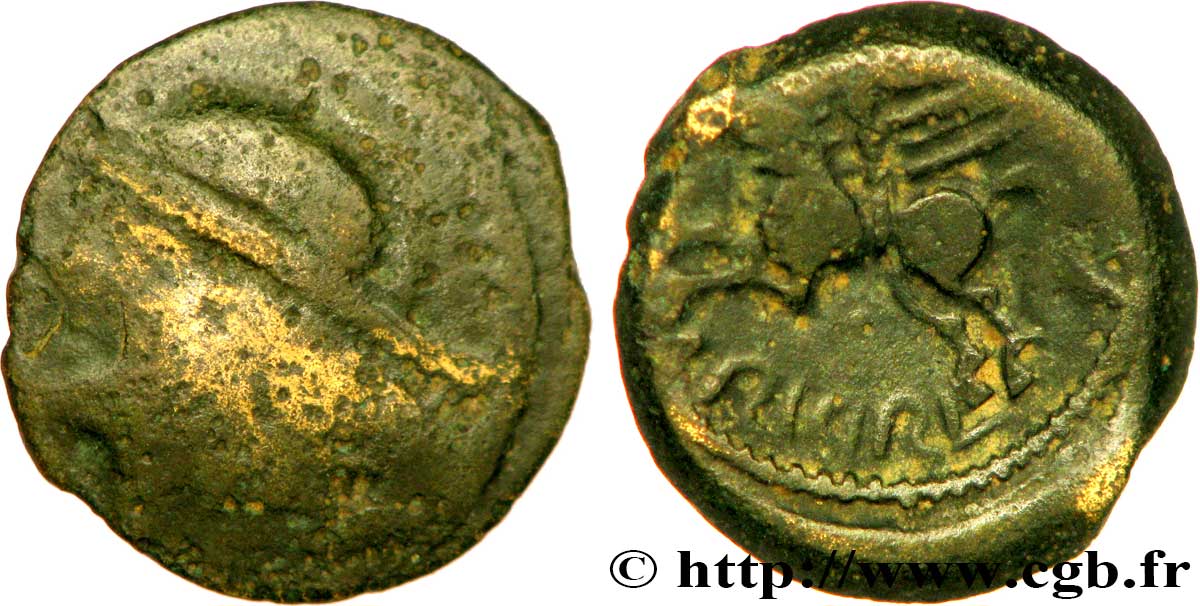 GALLIA BELGICA - SUESSIONES (Regione de Soissons) Bronze CRICIRV q.MB/q.BB