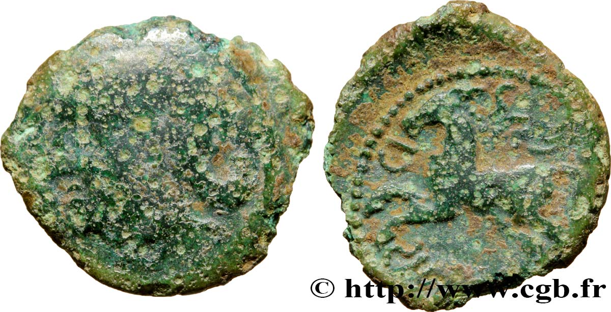GALLIEN - BELGICA - SUESSIONES (Region die Soissons) Bronze CRICIRV, variété de légende fS/S