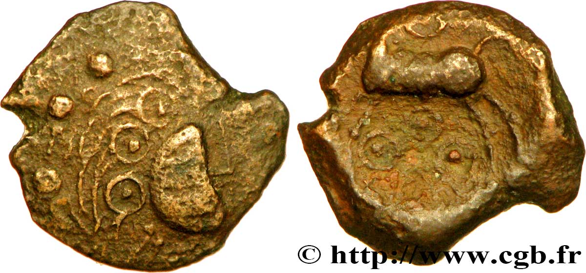 GALLIA BELGICA - REMI (Regione di Reims) Bronze au cheval et aux annelets BB/q.BB