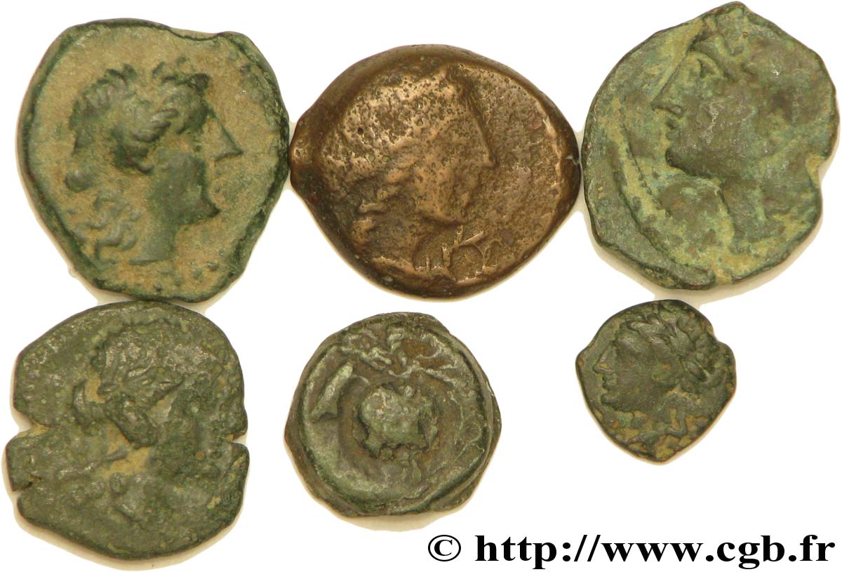 MASSALIA - MARSEILLES Lot de 6 petits bronzes lote