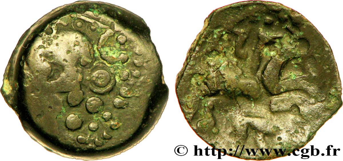 GALLIA BELGICA - SUESSIONES (Región de Soissons) Bronze DEIVICIAC, classe I BC+/BC
