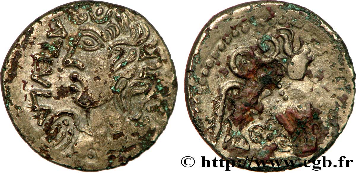 GALLIA BELGICA - REMI (Regione di Reims) Denier ATEVLA / VLATOS, classe Ib, fourré q.SPL/BB