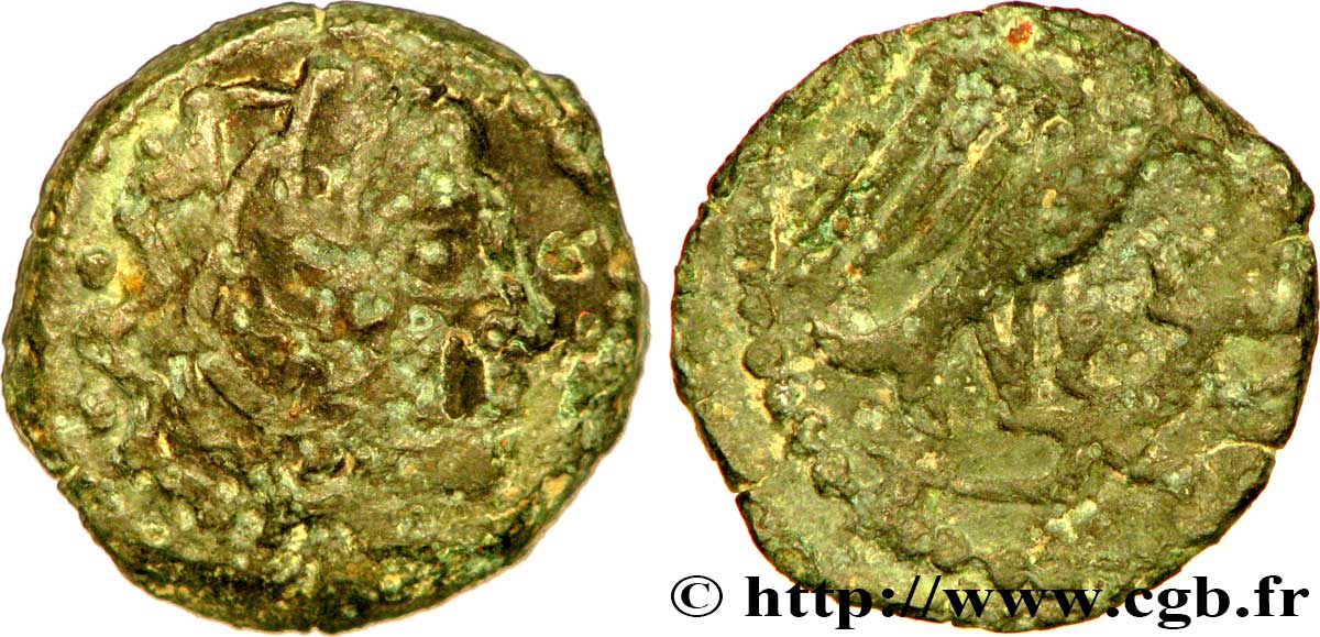 GALLIA - CARNUTES (Regione della Beauce) Bronze AK à l’aigle et au lézard MB/q.BB