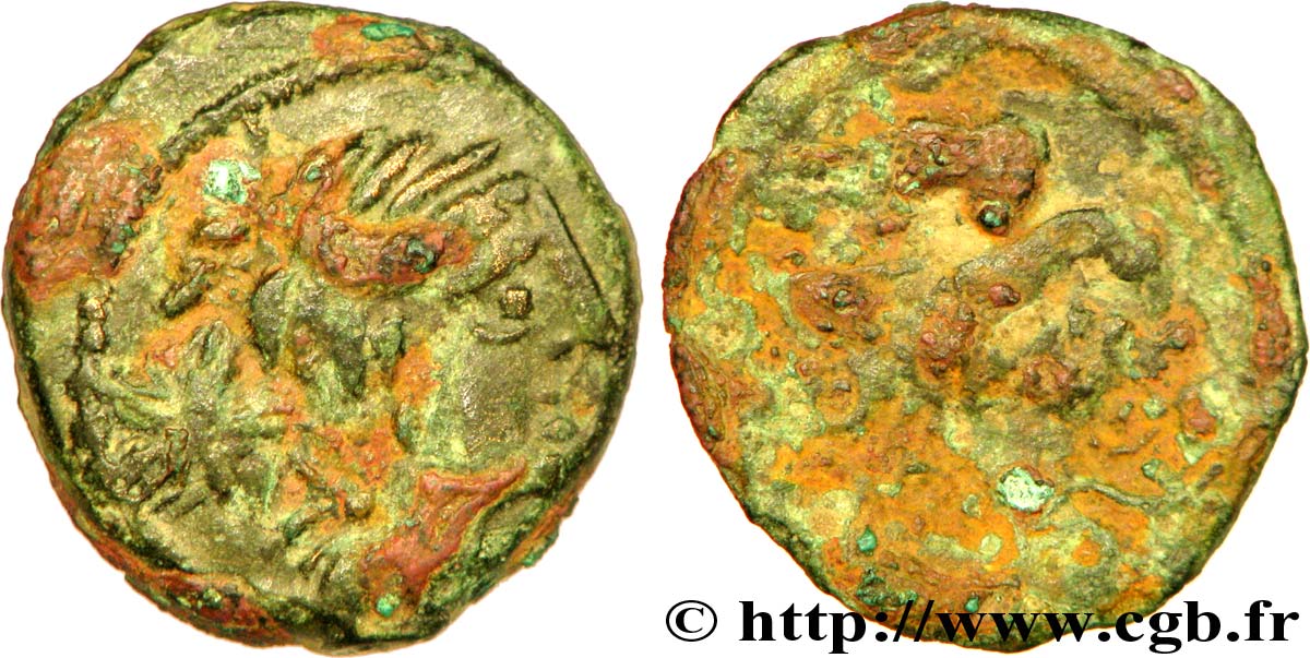 GALLIA - CARNUTES (Area of the Beauce) Bronze “à l’aigle et au serpent” VF/VF
