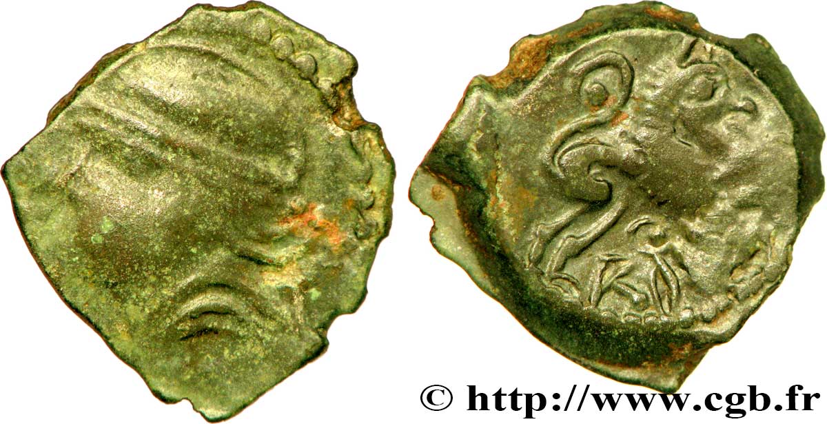 GALLIA BELGICA - MELDI (Area of Meaux) Bronze ROVECA, classe IV F/AU