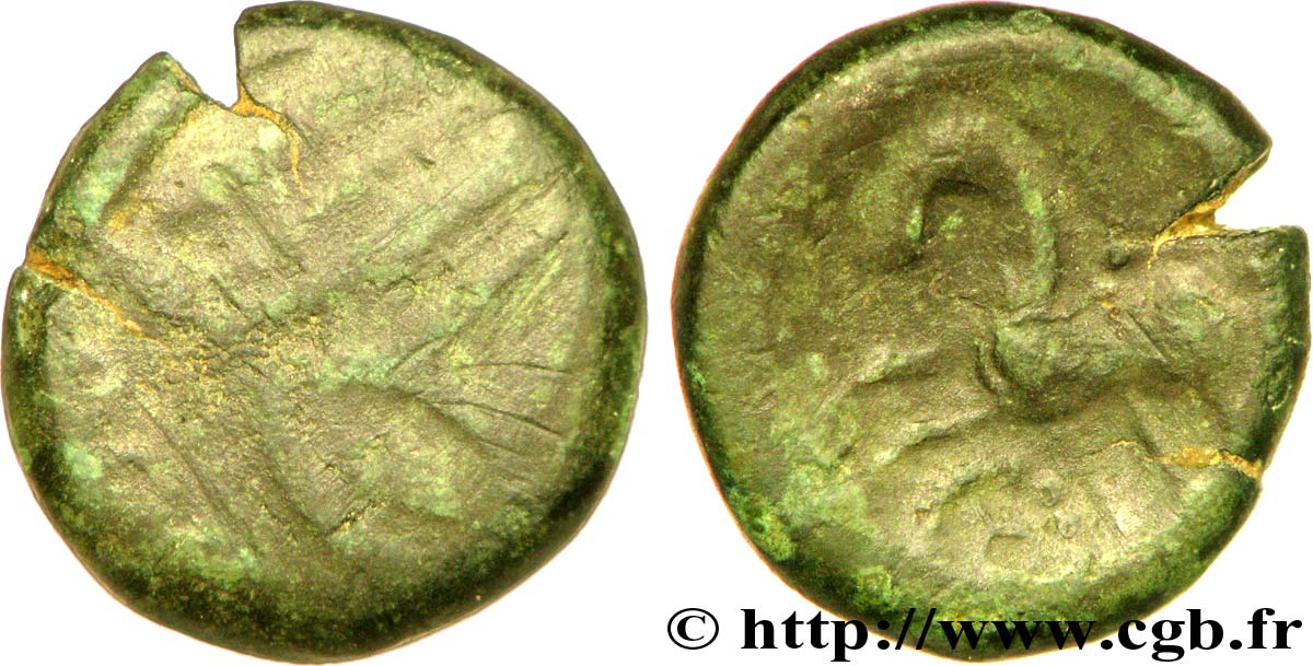 GALLIA BELGICA - REMI (Regione di Reims) Statère de bronze à l œil MB/q.BB