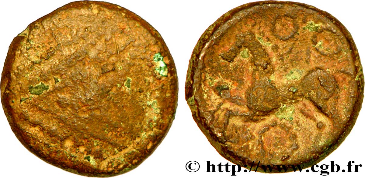 GALLIA BELGICA - REMI (Región de Reims) Statère de bronze à l œil BC/BC+