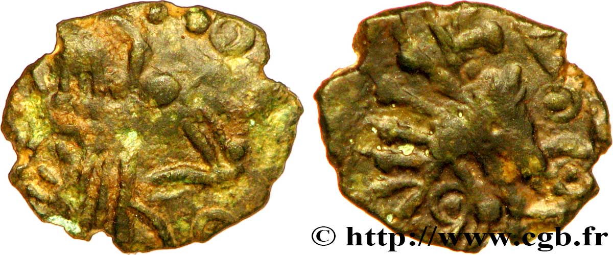 GALLIA - BELGICA - BELLOVACI (Región de Beauvais) Bronze au coq, minimi BC+/MBC