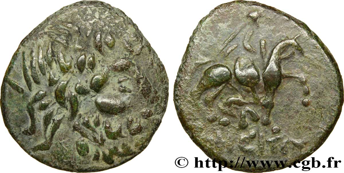 DANUBIAN CELTS - PANNONIA Bronze au cavalier XF