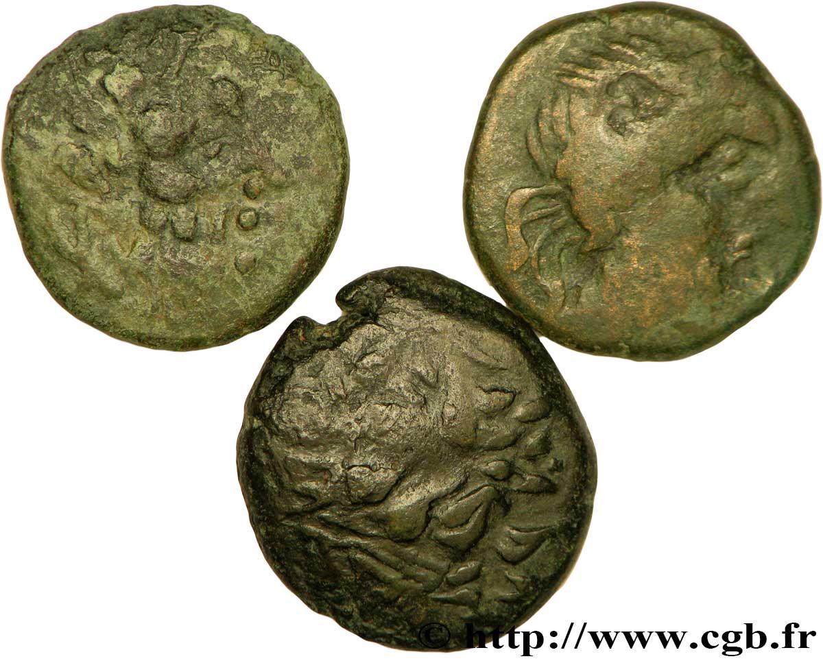 DANAURAUM - PANNONIEN Lot de trois bronzes au cavalier lot