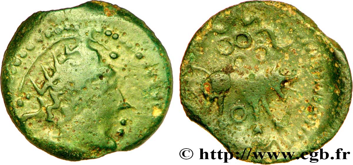 GALLIA - CARNUTES (Beauce area) Bronze au loup, DT. S 2610 A VF/VF