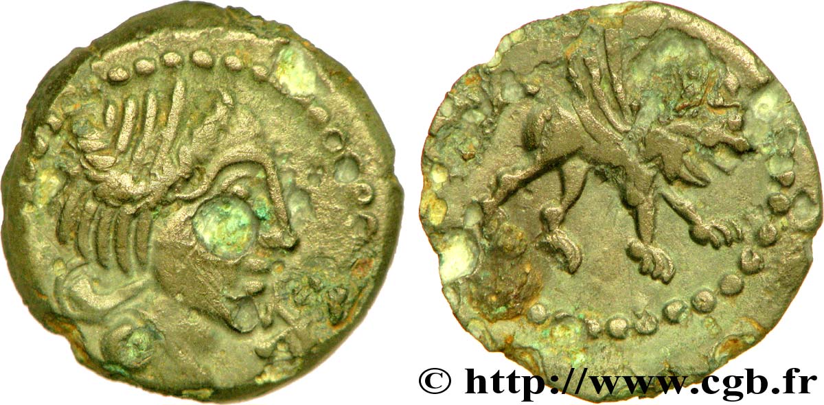 GALLIA - CARNUTES (Regione della Beauce) Bronze KATAL au lion ailé q.SPL