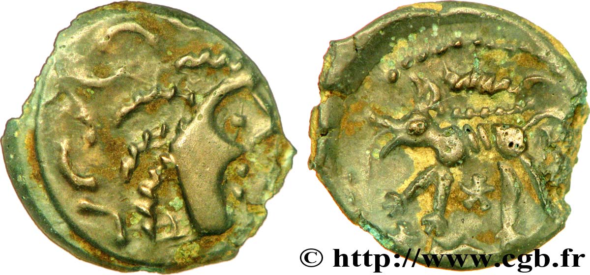 GALLIEN - CARNUTES (Region die Beauce) Bronze au loup, tête à droite fVZ
