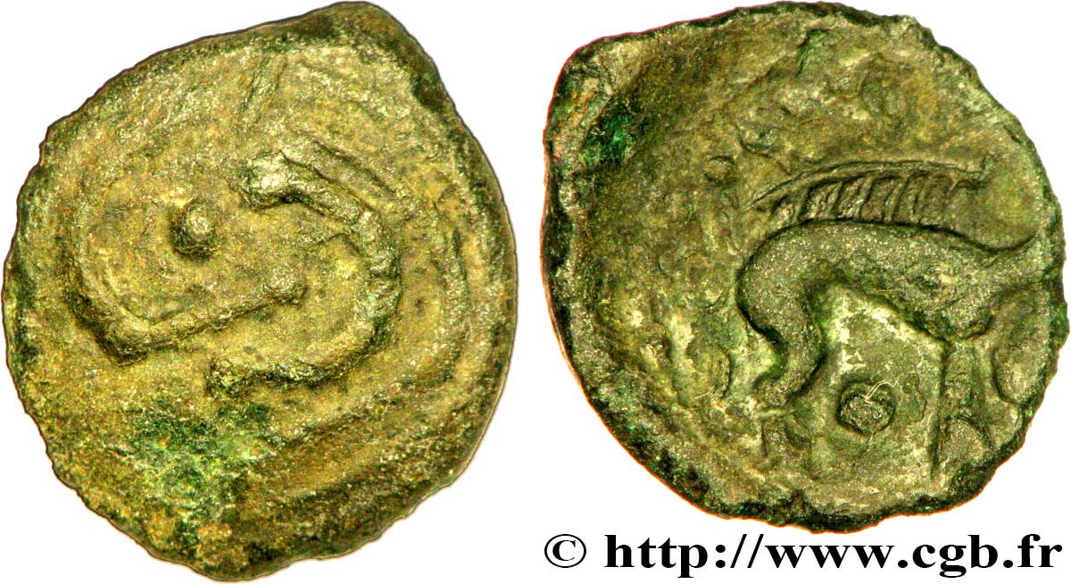 GALLIA - AULERCI EBUROVICES (Area of Évreux) Bronze “au clown” et au sanglier VF/XF
