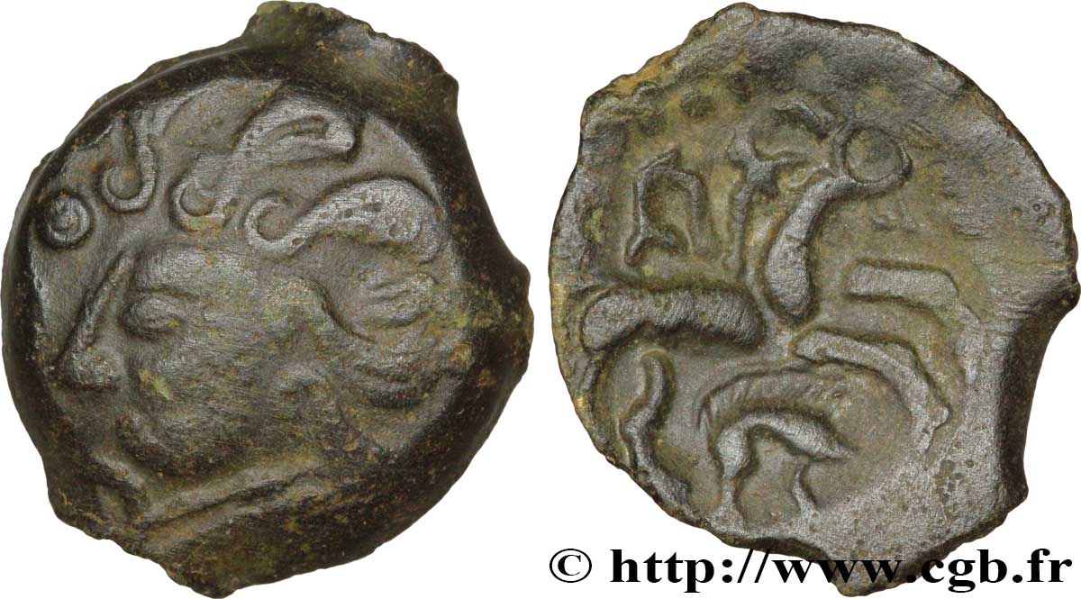 GALLIA BELGICA - SUESSIONES (Area of Soissons) Bronze DEIVICIAC, classe I XF/AU