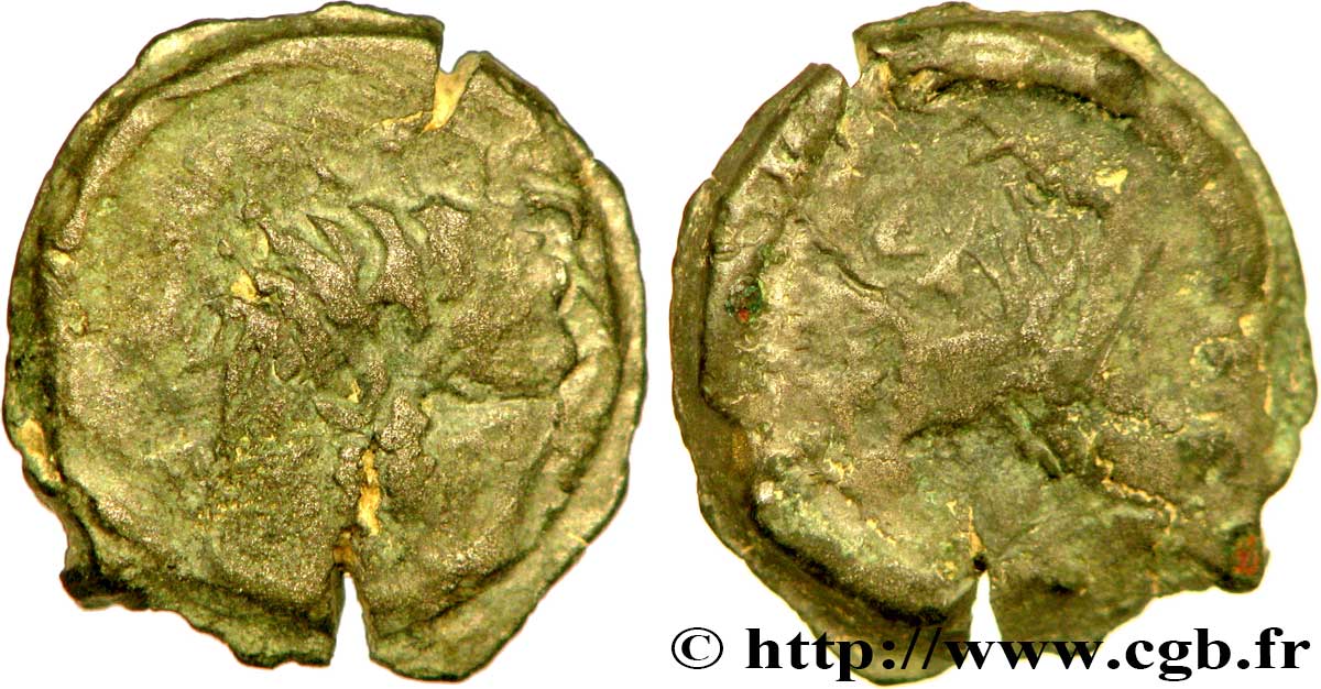 GALLIA - BITURIGES CUBI (Regione di Bourges) Bronze CAMBIL q.MB