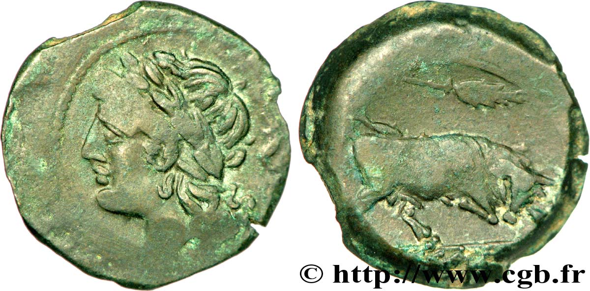 MASSALIA - MARSEILLE Bronze lourd au taureau (hémilitron), (MB, Æ 24) XF