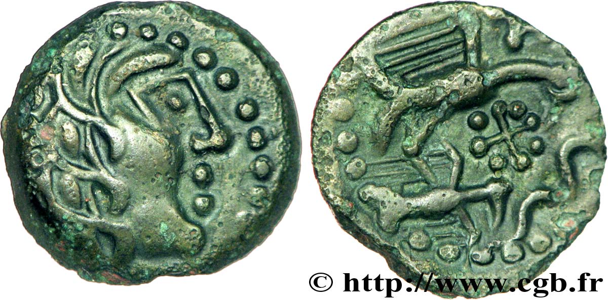 CARNUTES (Région de la Beauce) Bronze “aux oiseaux et au serpent” TTB+/TTB