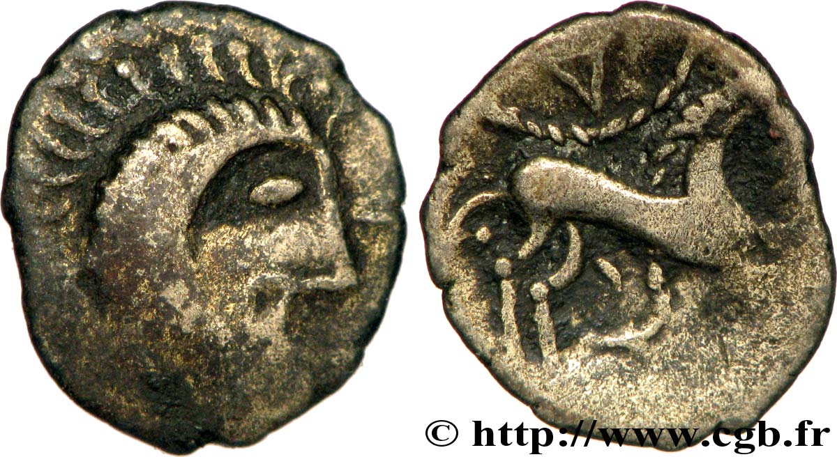 ICENI - RÉVOLTE DE BOUDICCA Unité ou denier en argent au cheval TTB