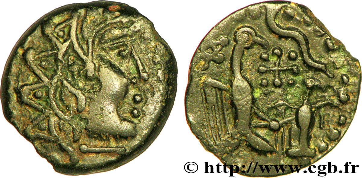 CARNUTES (Région de la Beauce) Bronze “aux oiseaux et au serpent” TTB+