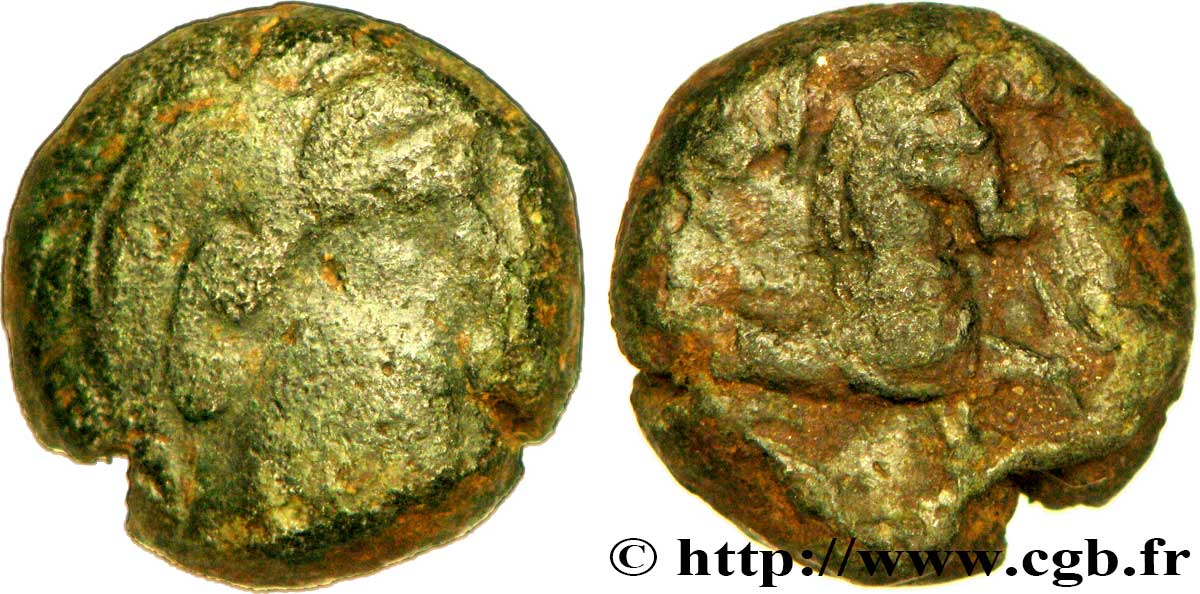 GALLIA - LEMOVICES (Región de Limoges) Statère à la grue, en bronze BC/MBC