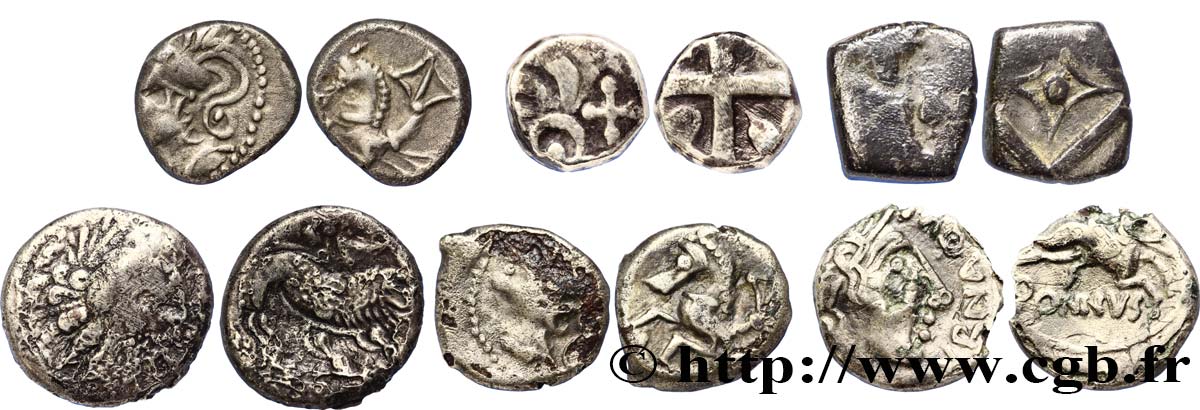 Gallia Lot de 3 drachmes et 3 deniers lote
